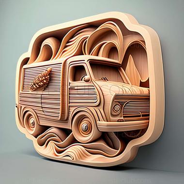 3D модель Dodge Ram Van (STL)